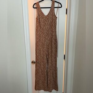 Saturday Sunday By Anthropologie Wide Leg Leopard Jumpsuit Size: S